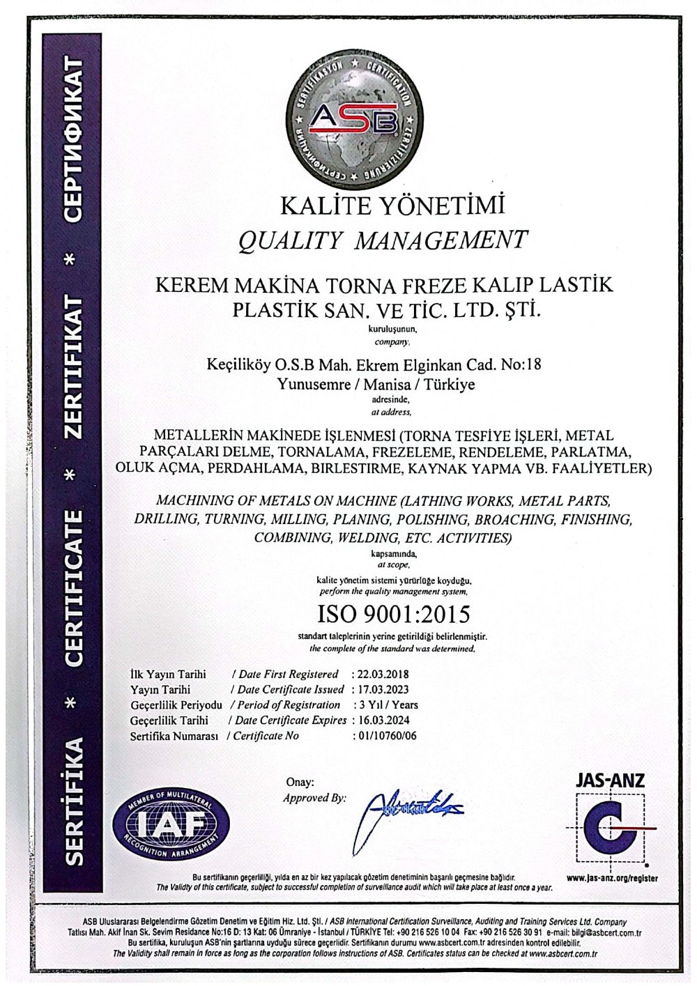 Quality Management ISO 9001:2015